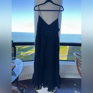 NWT J.crew Boho chic black maxi dress #quietluxury